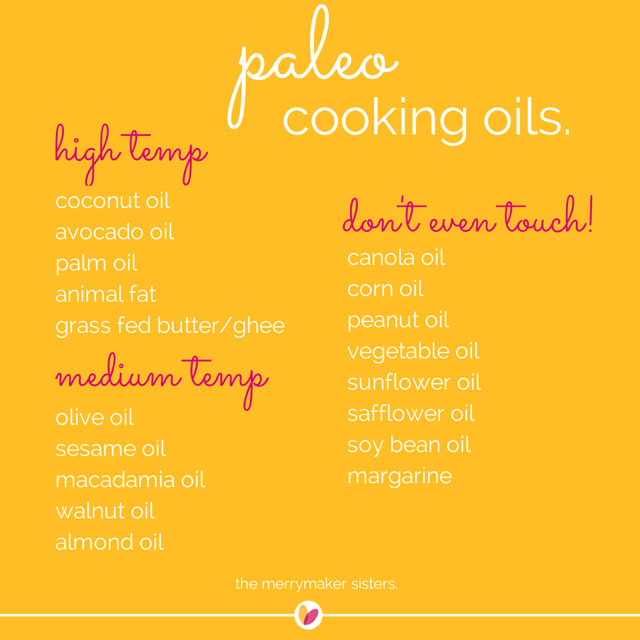 paleo cooking oils