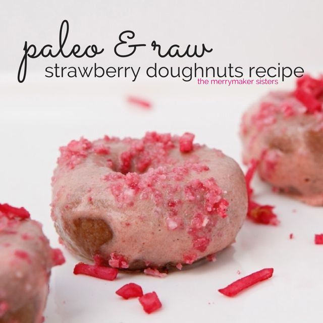 paleo recipe raw strawberry doughnuts