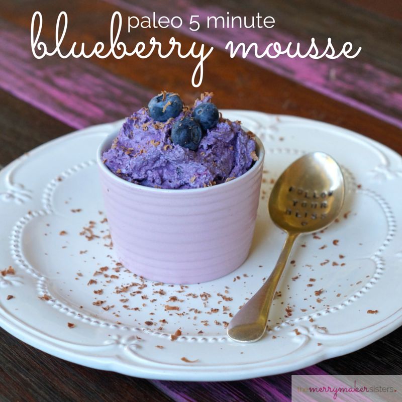 Paleo 5 Minute Blueberry Mousse