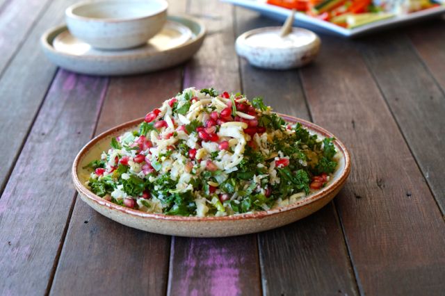 Paleo Cauli Rice Kale Salad