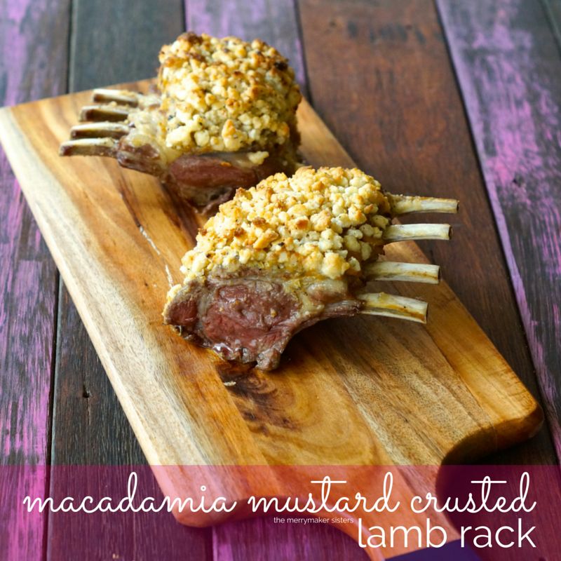 macadamia mustard crusted lamb rack