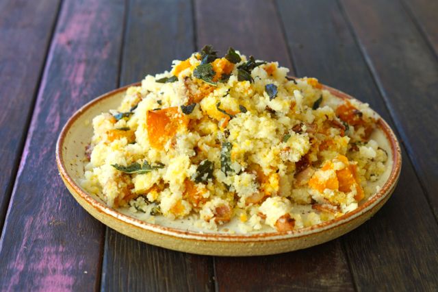 Pumpkin and Bacon Cauli-rice with Sage