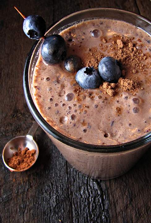 cacao blueberry smoothie