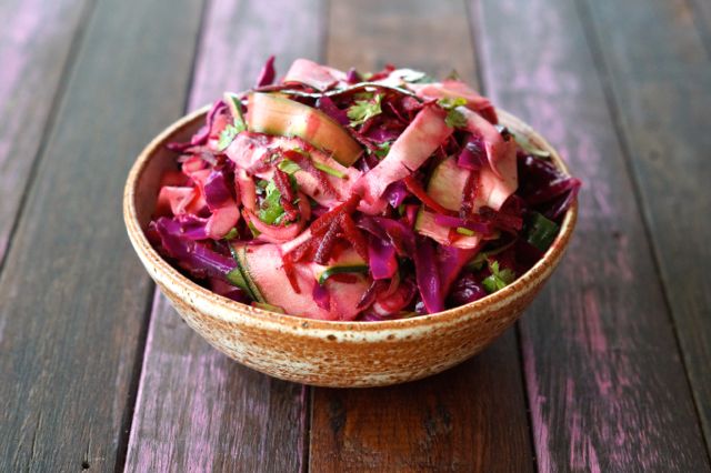 healthy natural real food beetroot zucchini salad