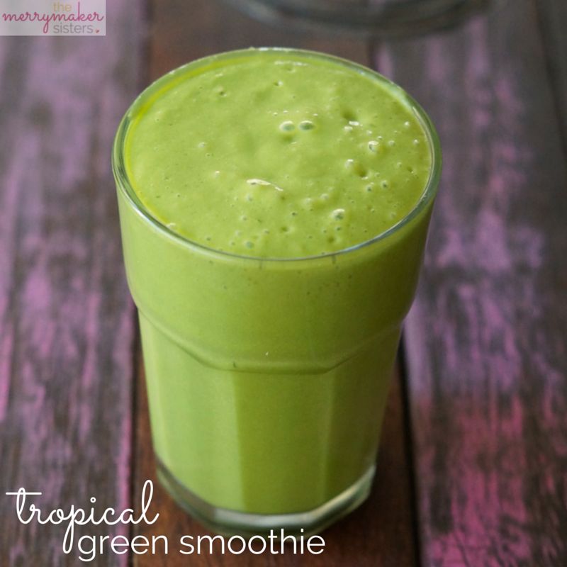 healthy tropical green smoothie2