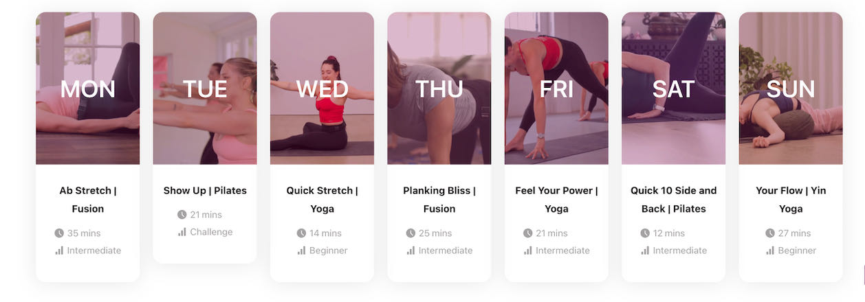 best-pilates-app-weekly-plan